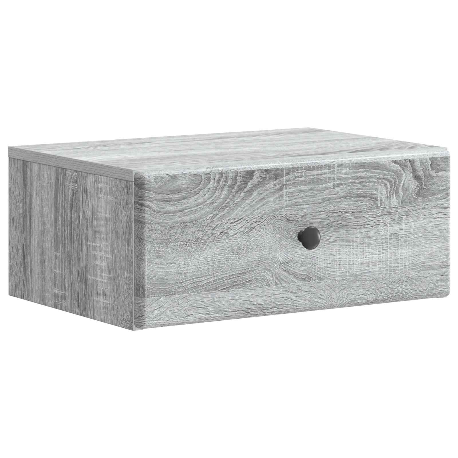 Τοίχου Κρεμαστό Κομοδίνο 2 pcs Γκρι Sonoma 49 x 34,5 x 20 εκ. - Pakobazaar