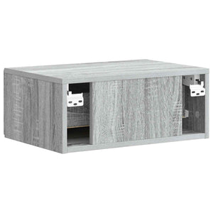 Τοίχου Κρεμαστό Κομοδίνο 2 pcs Γκρι Sonoma 49 x 34,5 x 20 εκ. - Pakobazaar