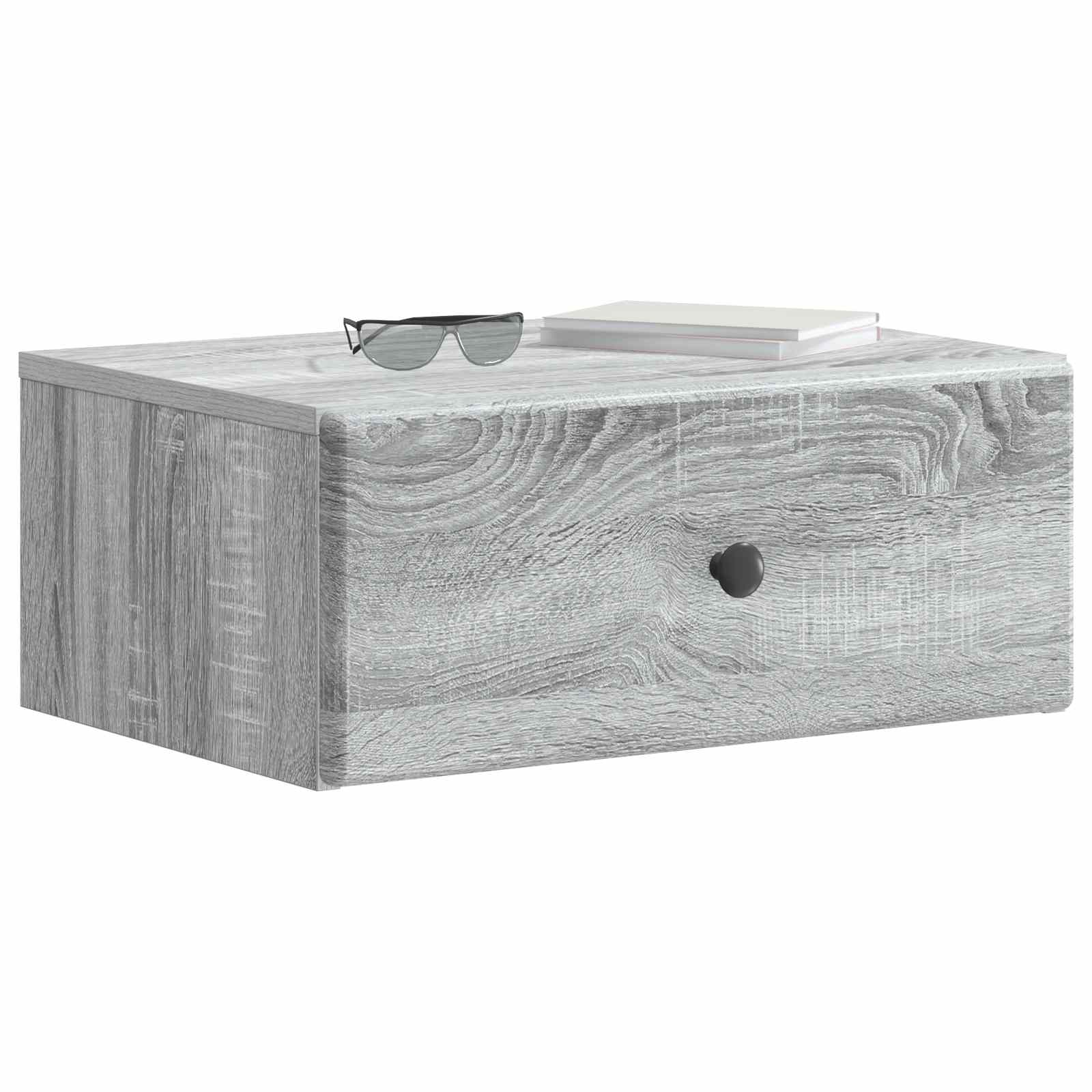 Τοίχου Κρεμαστό Κομοδίνο 2 pcs Γκρι Sonoma 49 x 34,5 x 20 εκ. - Pakobazaar