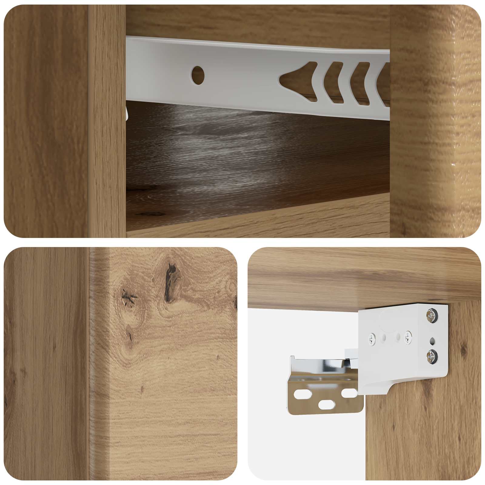 Τοίχου Κρεμαστό Κομοδίνο 2 pcs Artisan Δρυς 49 x 34,5 x 20 εκ. - Pakobazaar