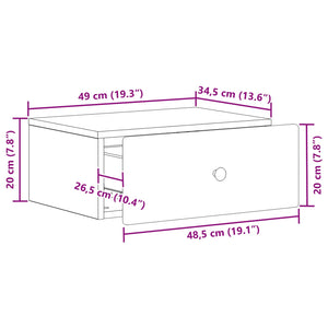 Τοίχου Κρεμαστό Κομοδίνο 2 pcs Artisan Δρυς 49 x 34,5 x 20 εκ. - Pakobazaar
