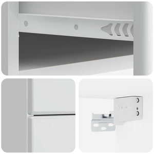 Τοίχου Κρεμαστό Κομοδίνο 2 pcs Λευκό 34,5 x 33 x 40 εκ - Pakobazaar