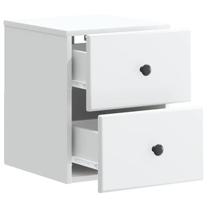 Τοίχου Κρεμαστό Κομοδίνο 2 pcs Λευκό 34,5 x 33 x 40 εκ - Pakobazaar