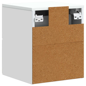 Τοίχου Κρεμαστό Κομοδίνο 2 pcs Λευκό 34,5 x 33 x 40 εκ - Pakobazaar