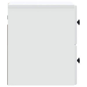 Τοίχου Κρεμαστό Κομοδίνο 2 pcs Λευκό 34,5 x 33 x 40 εκ - Pakobazaar