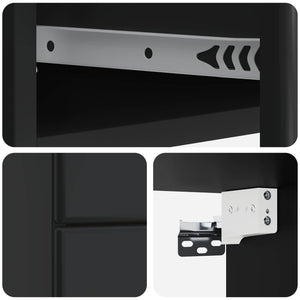 Τοίχου Κρεμαστό Κομοδίνο 2 pcs Μαύρο 34,5 x 33 x 40 εκ - Pakobazaar