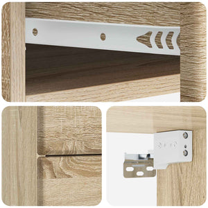 Τοίχου Κρεμαστό Κομοδίνο 2 pcs Sonoma Δρυς 34,5 x 33 x 40 εκ - Pakobazaar
