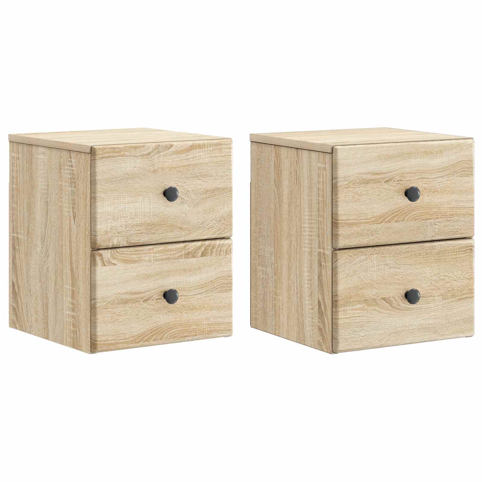 Τοίχου Κρεμαστό Κομοδίνο 2 pcs Sonoma Δρυς 34,5 x 33 x 40 εκ - Pakobazaar