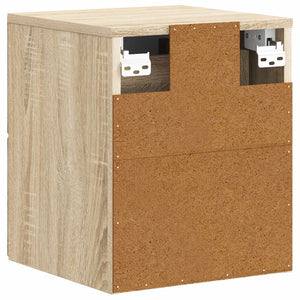 Τοίχου Κρεμαστό Κομοδίνο 2 pcs Sonoma Δρυς 34,5 x 33 x 40 εκ - Pakobazaar