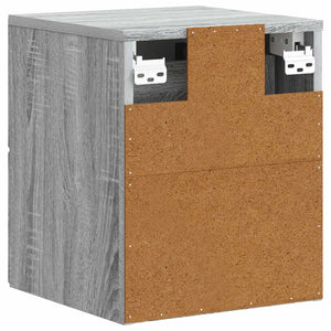 Τοίχου Κρεμαστό Κομοδίνο Γκρι Sonoma 34,5 x 33 x 40 εκ - Pakobazaar