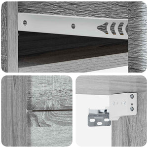 Τοίχου Κρεμαστό Κομοδίνο 2 pcs Γκρι Sonoma 34,5 x 33 x 40 εκ - Pakobazaar