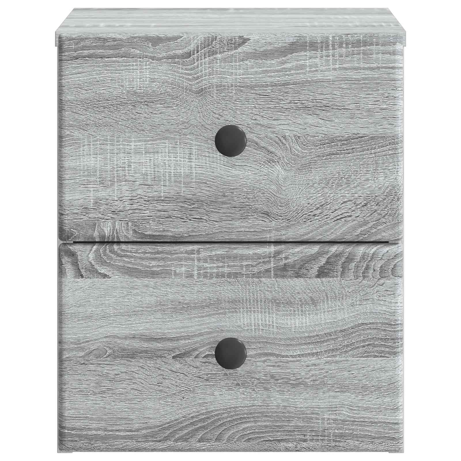 Τοίχου Κρεμαστό Κομοδίνο 2 pcs Γκρι Sonoma 34,5 x 33 x 40 εκ - Pakobazaar