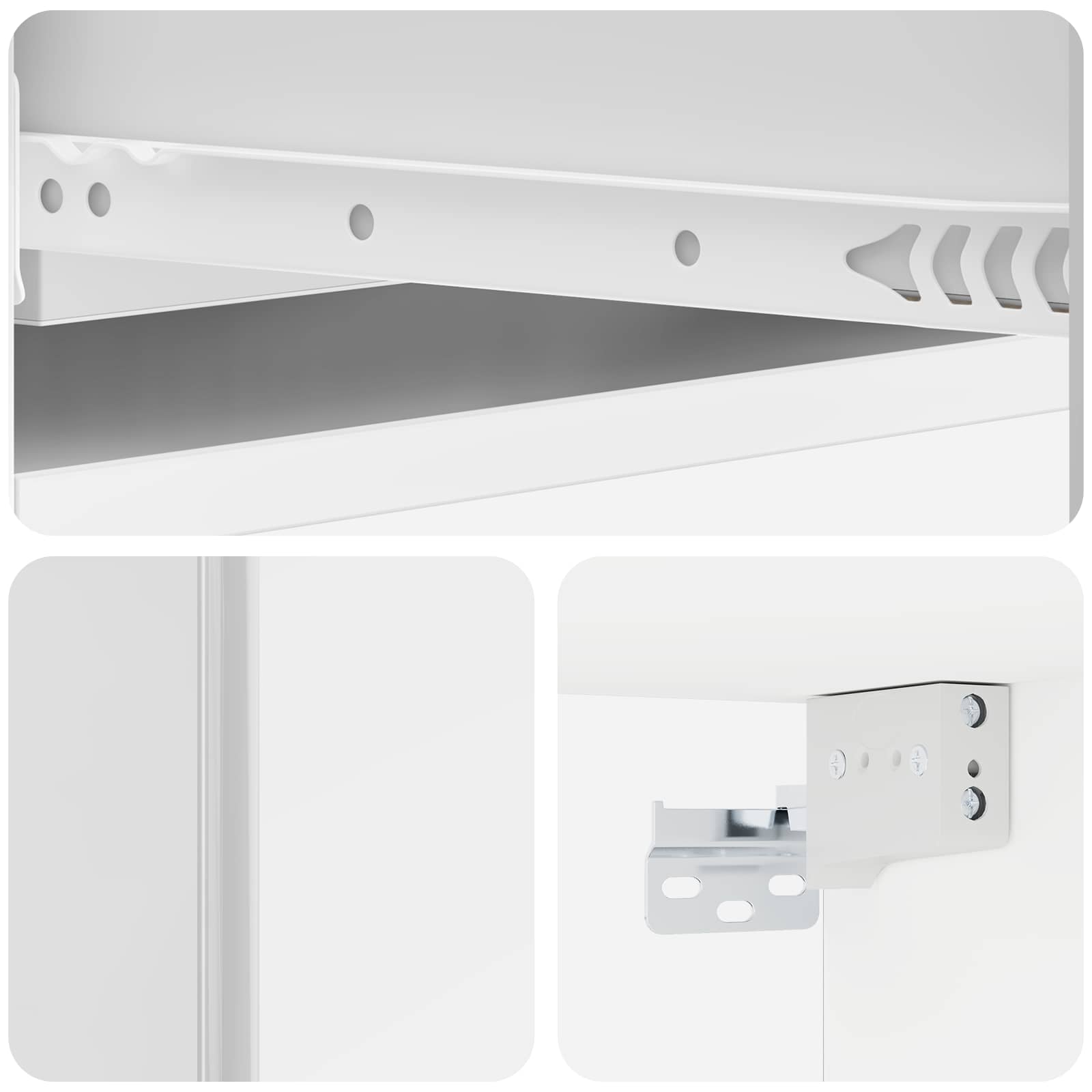 Τραπεζάκι Τοίχου Γυαλιστερό Λευκό 87,5 x 34,5 x 17 εκ. - Pakobazaar