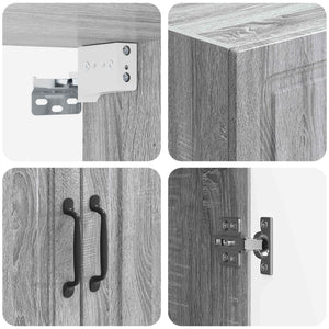 Τοίχου Ντουλάπα Γκρι Sonoma 66 x 34,5 x 90 εκ - Pakobazaar