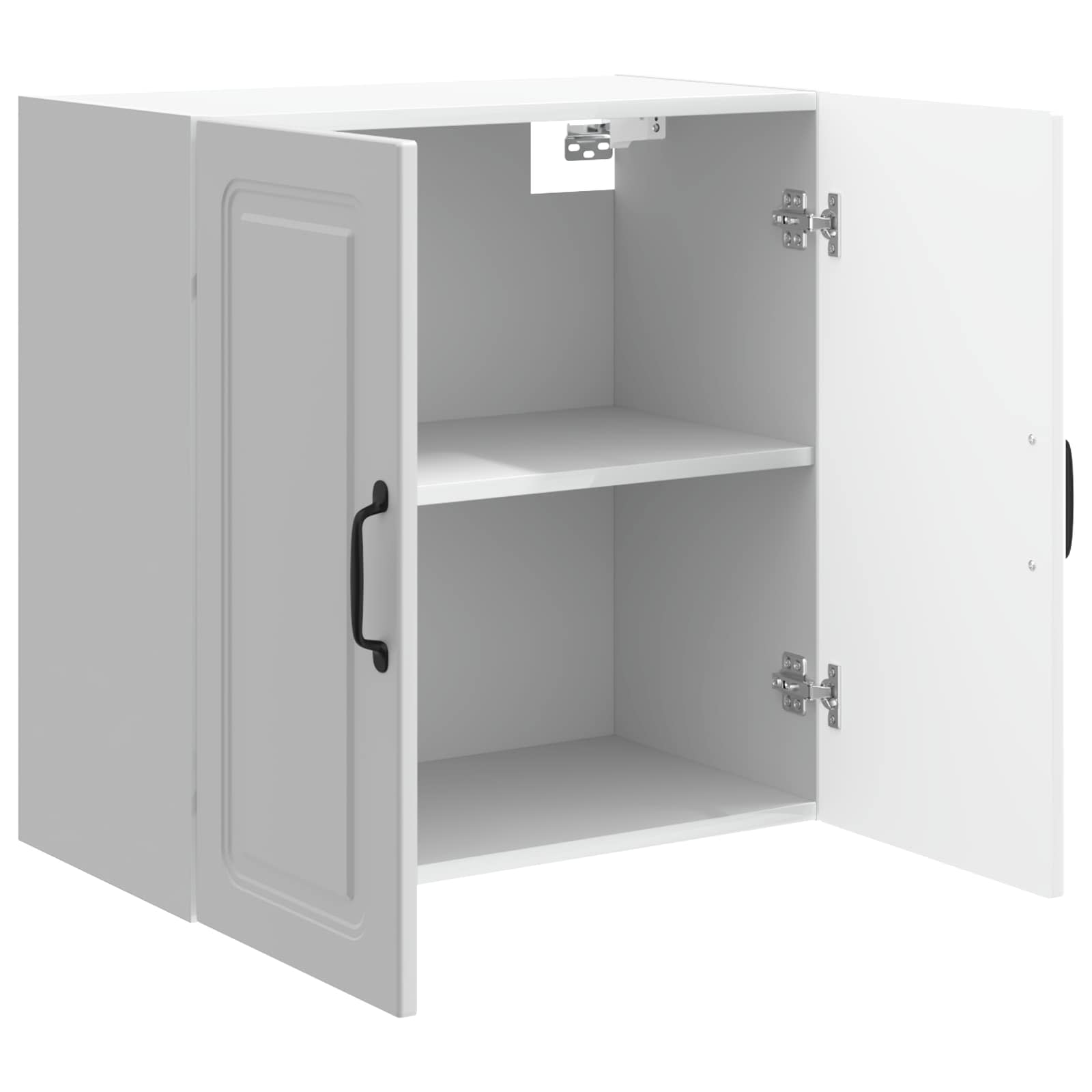 Τοίχου Ντουλάπα Γυαλιστερό Λευκό 59 x 31 x 60 εκ - Pakobazaar