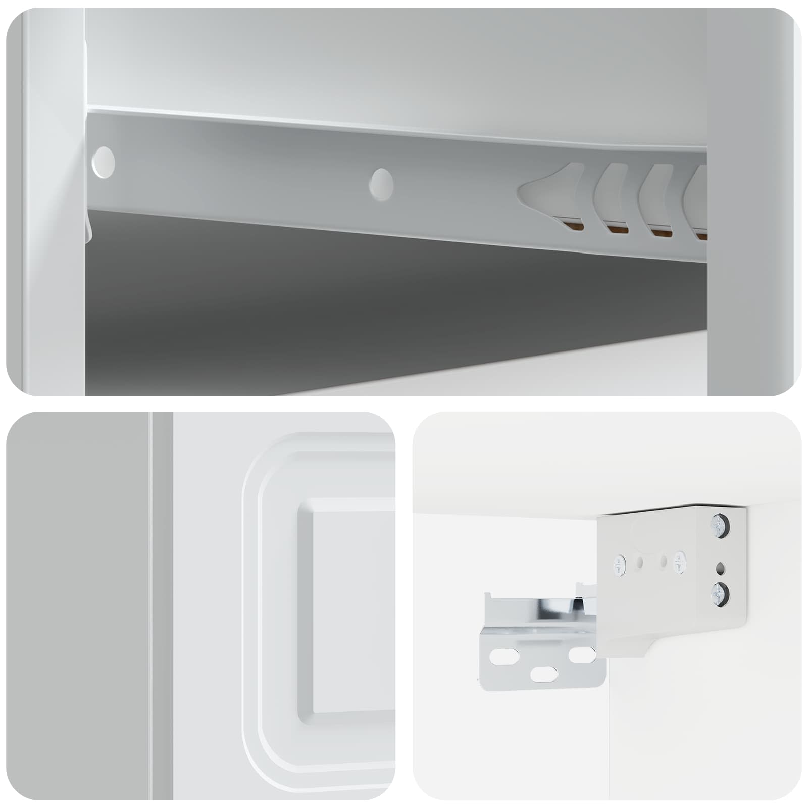 Τοίχου Κρεμαστό Κομοδίνο 2 pcs Λευκό 34,5 x 33 x 20 εκ. - Pakobazaar