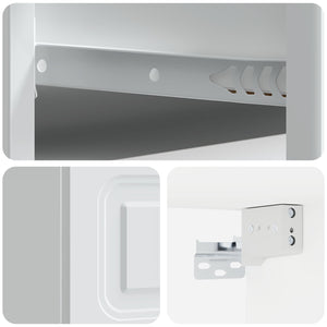 Τοίχου Κρεμαστό Κομοδίνο 2 pcs Λευκό 34,5 x 33 x 20 εκ. - Pakobazaar