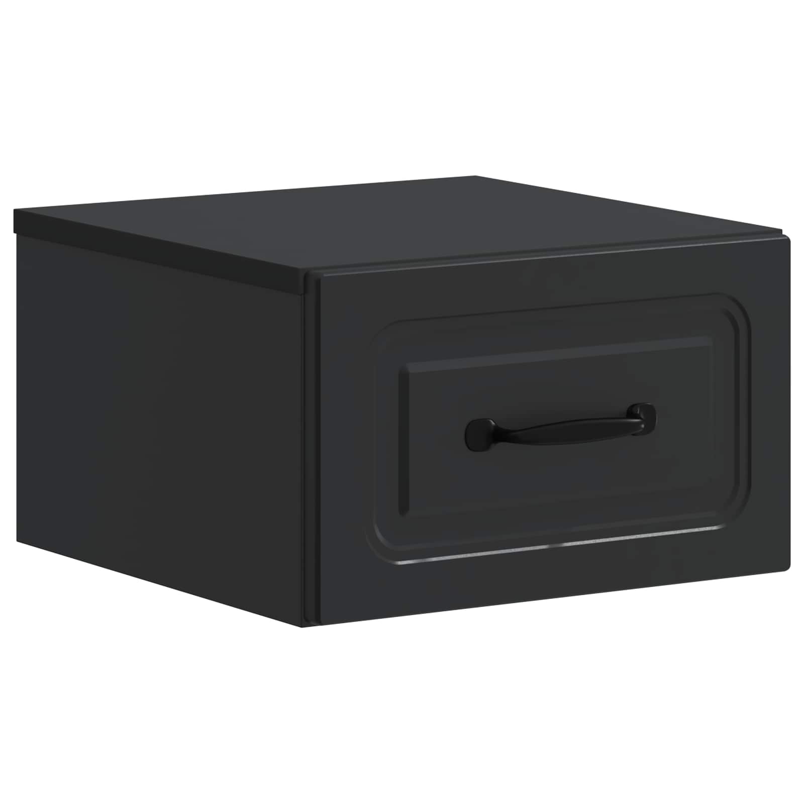 Τοίχου Κρεμαστό Κομοδίνο 2 pcs Μαύρο 34,5 x 33 x 20 εκ. - Pakobazaar