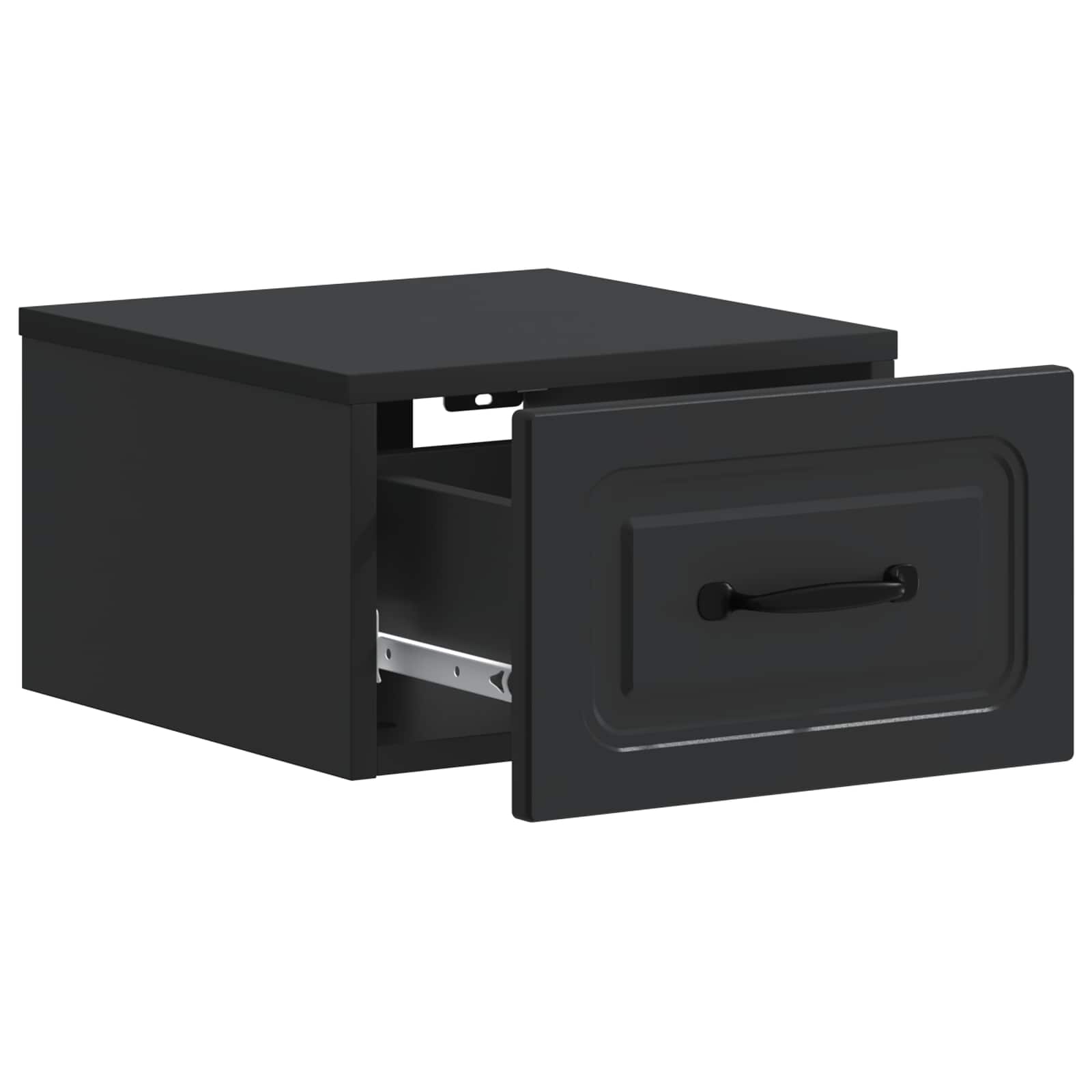 Τοίχου Κρεμαστό Κομοδίνο 2 pcs Μαύρο 34,5 x 33 x 20 εκ. - Pakobazaar