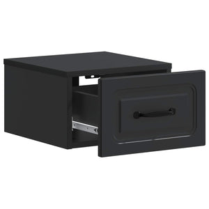 Τοίχου Κρεμαστό Κομοδίνο 2 pcs Μαύρο 34,5 x 33 x 20 εκ. - Pakobazaar