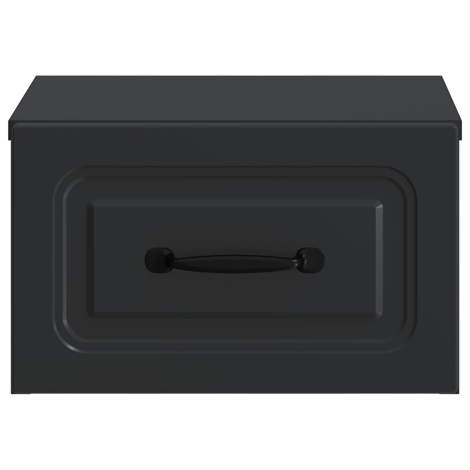 Τοίχου Κρεμαστό Κομοδίνο 2 pcs Μαύρο 34,5 x 33 x 20 εκ. - Pakobazaar