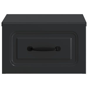 Τοίχου Κρεμαστό Κομοδίνο 2 pcs Μαύρο 34,5 x 33 x 20 εκ. - Pakobazaar