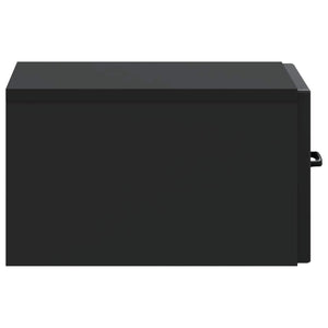 Τοίχου Κρεμαστό Κομοδίνο 2 pcs Μαύρο 34,5 x 33 x 20 εκ. - Pakobazaar