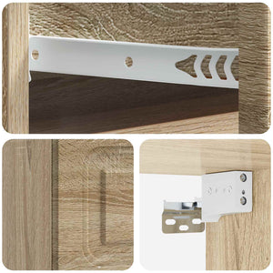 Τοίχου Κρεμαστό Κομοδίνο 2 pcs Sonoma Δρυς 34,5 x 33 x 20 εκ. - Pakobazaar