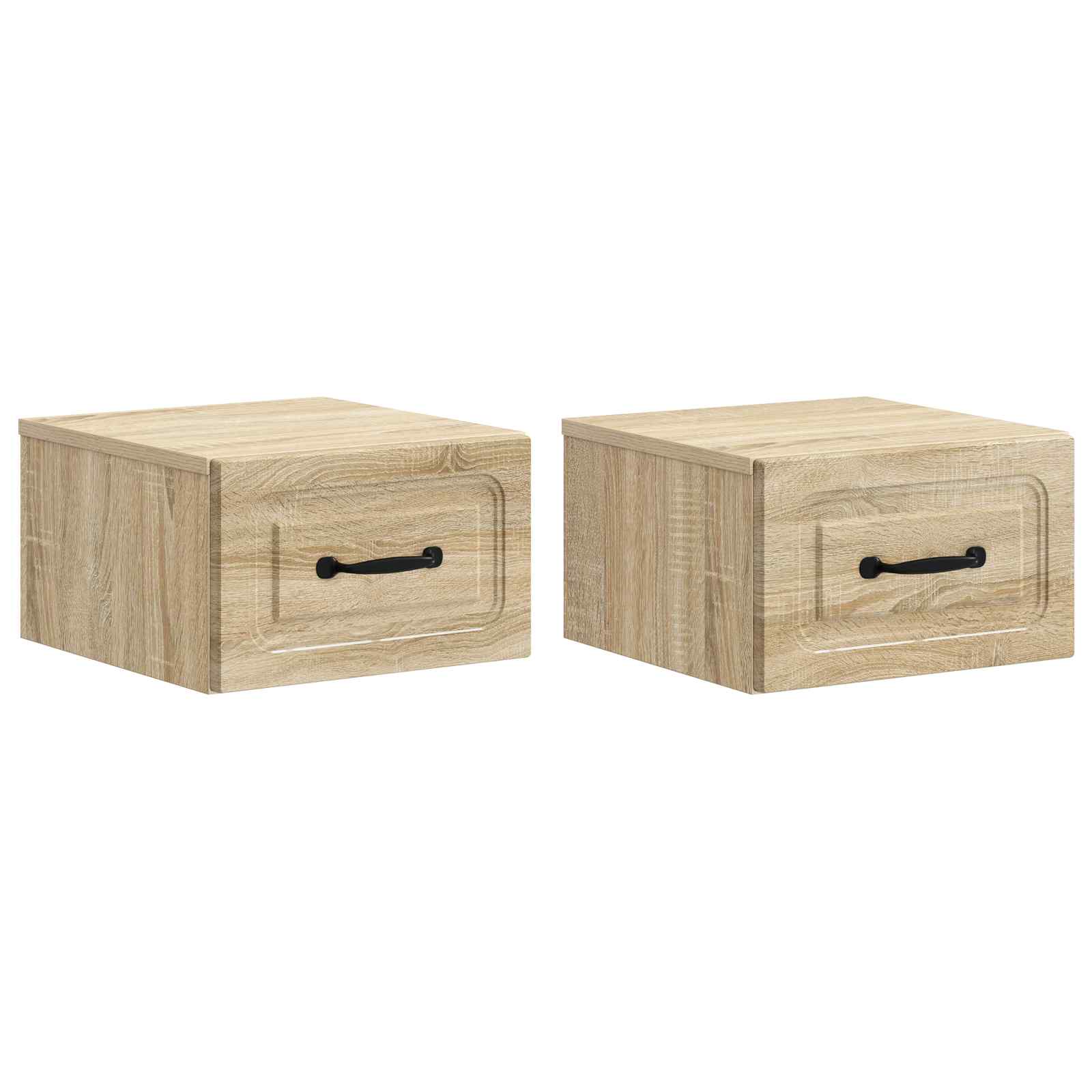 Τοίχου Κρεμαστό Κομοδίνο 2 pcs Sonoma Δρυς 34,5 x 33 x 20 εκ. - Pakobazaar