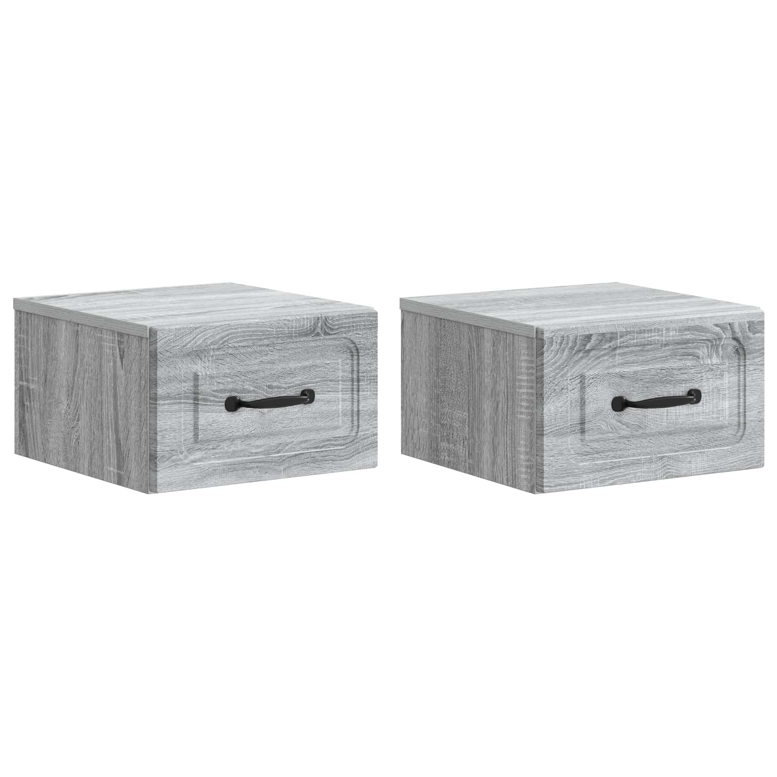 Τοίχου Κρεμαστό Κομοδίνο 2 pcs Γκρι Sonoma 34,5 x 33 x 20 εκ. - Pakobazaar