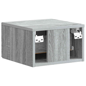 Τοίχου Κρεμαστό Κομοδίνο 2 pcs Γκρι Sonoma 34,5 x 33 x 20 εκ. - Pakobazaar