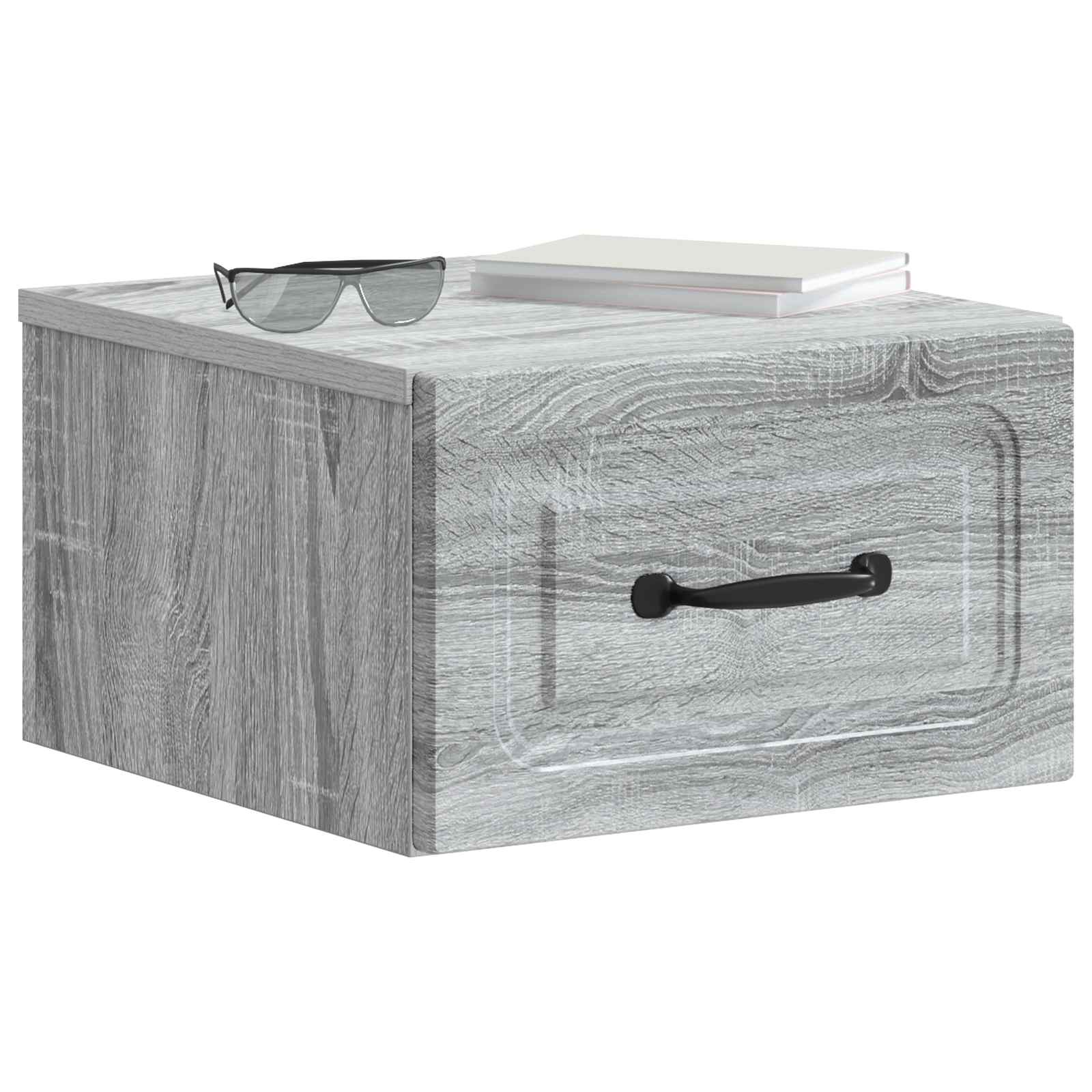 Τοίχου Κρεμαστό Κομοδίνο 2 pcs Γκρι Sonoma 34,5 x 33 x 20 εκ. - Pakobazaar