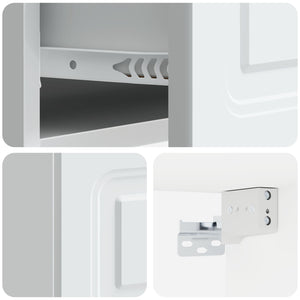 Τοίχου Κρεμαστό Κομοδίνο 2 pcs Λευκό 49 x 34,5 x 20 εκ. - Pakobazaar