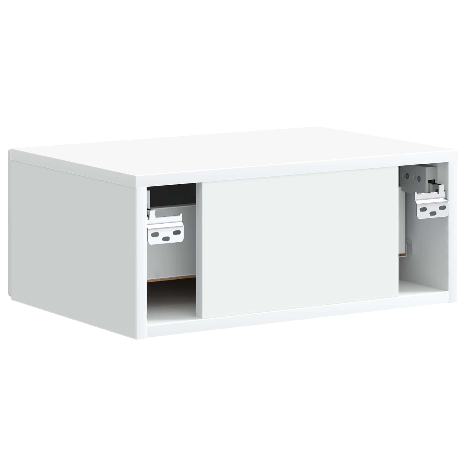 Τοίχου Κρεμαστό Κομοδίνο 2 pcs Λευκό 49 x 34,5 x 20 εκ. - Pakobazaar