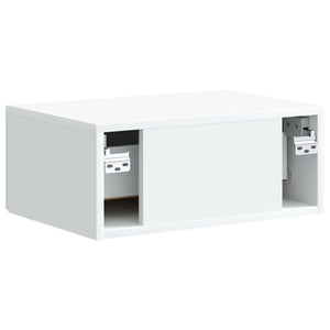 Τοίχου Κρεμαστό Κομοδίνο 2 pcs Λευκό 49 x 34,5 x 20 εκ. - Pakobazaar