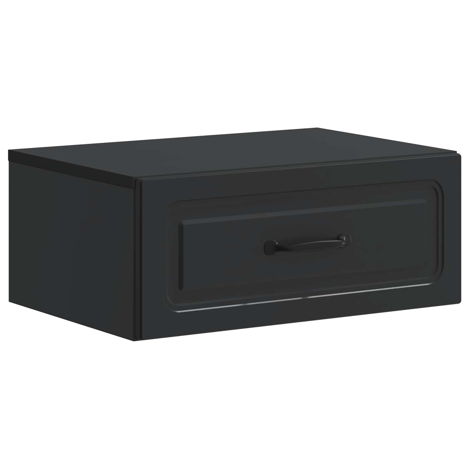 Τοίχου Κρεμαστό Κομοδίνο 2 pcs Μαύρο 49 x 34,5 x 20 εκ. - Pakobazaar
