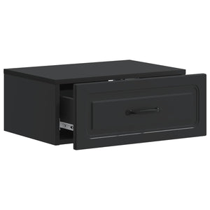 Τοίχου Κρεμαστό Κομοδίνο 2 pcs Μαύρο 49 x 34,5 x 20 εκ. - Pakobazaar