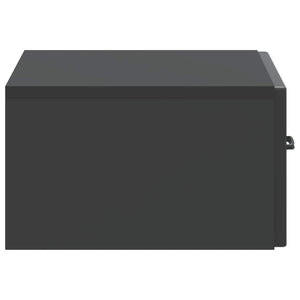 Τοίχου Κρεμαστό Κομοδίνο 2 pcs Μαύρο 49 x 34,5 x 20 εκ. - Pakobazaar