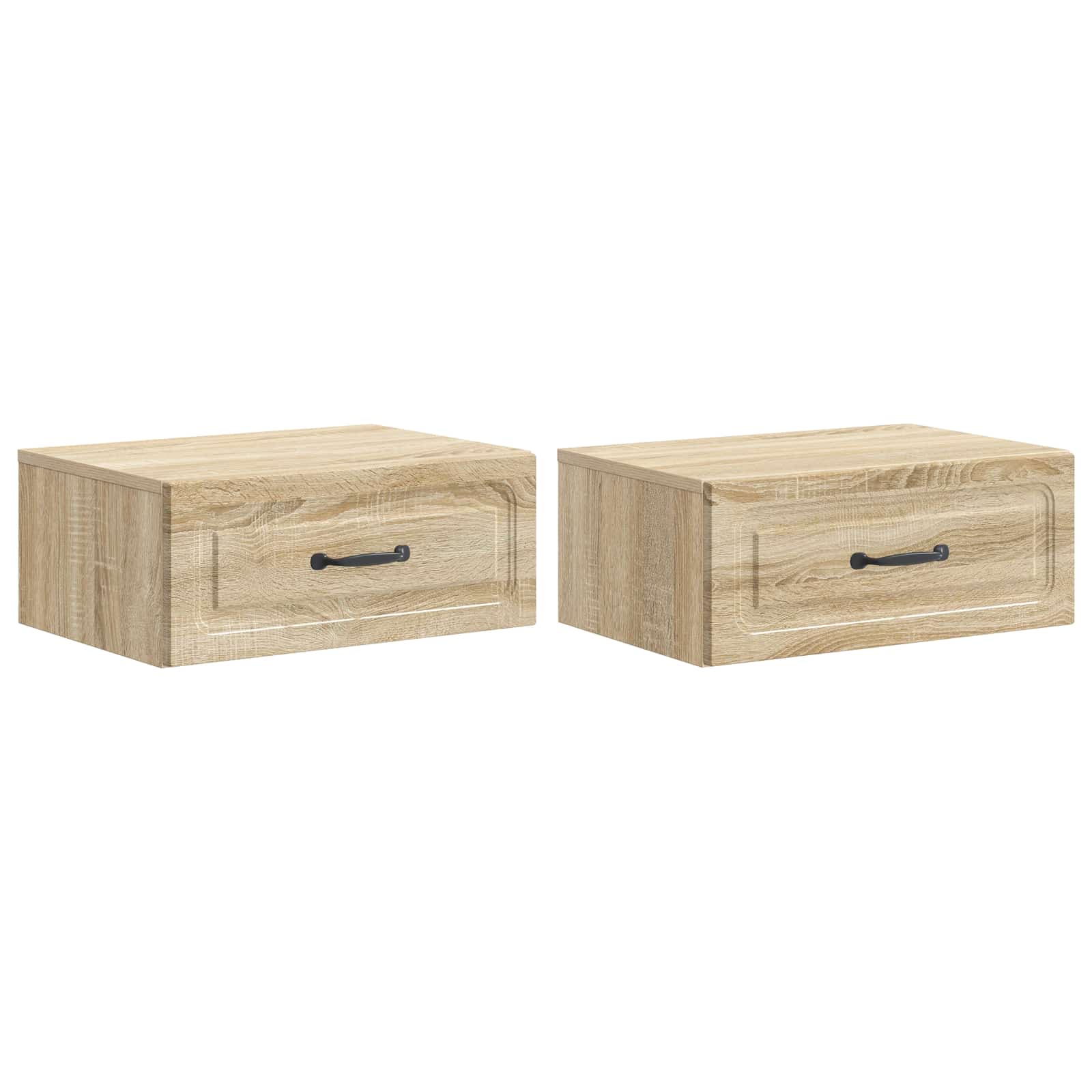 Τοίχου Κρεμαστό Κομοδίνο 2 pcs Sonoma Δρυς 49 x 34,5 x 20 εκ. - Pakobazaar