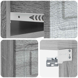 Τοίχου Κρεμαστό Κομοδίνο 2 pcs Γκρι Sonoma 49 x 34,5 x 20 εκ. - Pakobazaar