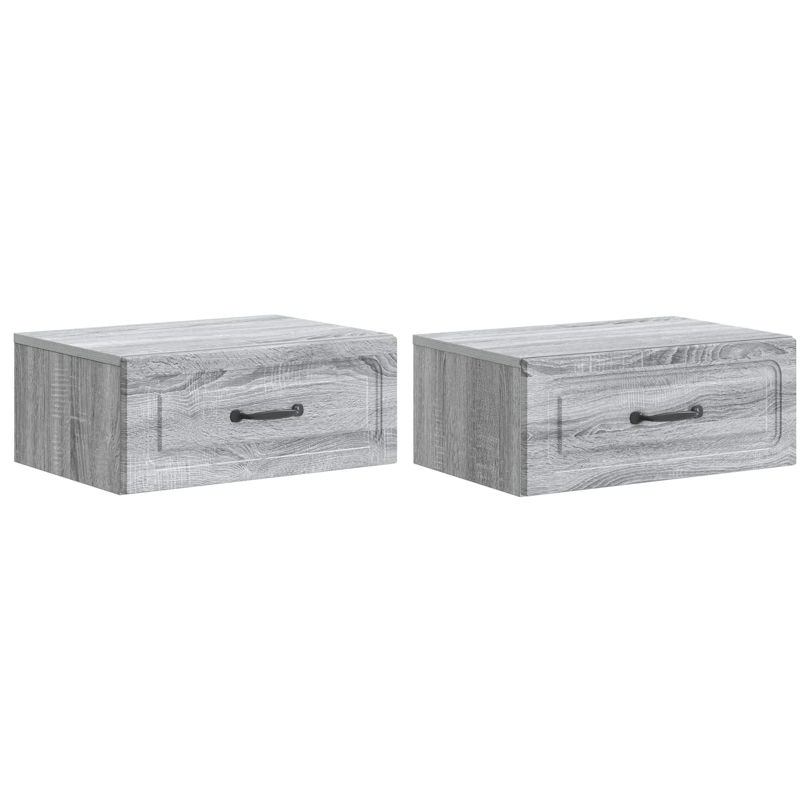 Τοίχου Κρεμαστό Κομοδίνο 2 pcs Γκρι Sonoma 49 x 34,5 x 20 εκ. - Pakobazaar