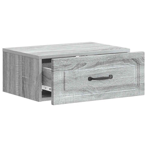 Τοίχου Κρεμαστό Κομοδίνο 2 pcs Γκρι Sonoma 49 x 34,5 x 20 εκ. - Pakobazaar