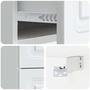 Τοίχου Κρεμαστό Κομοδίνο 2 pcs Λευκό 34,5 x 33 x 40 εκ - Pakobazaar