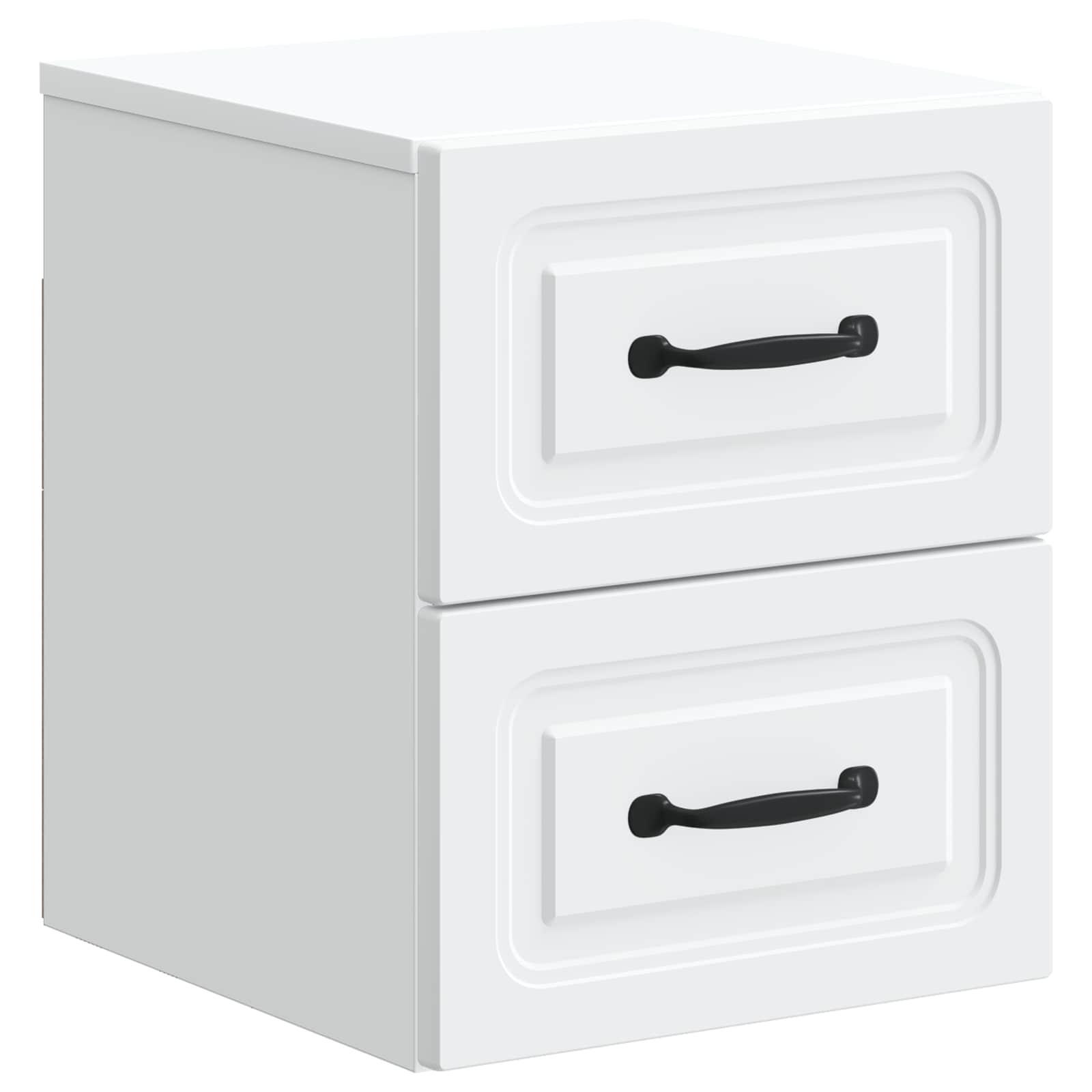 Τοίχου Κρεμαστό Κομοδίνο 2 pcs Λευκό 34,5 x 33 x 40 εκ - Pakobazaar