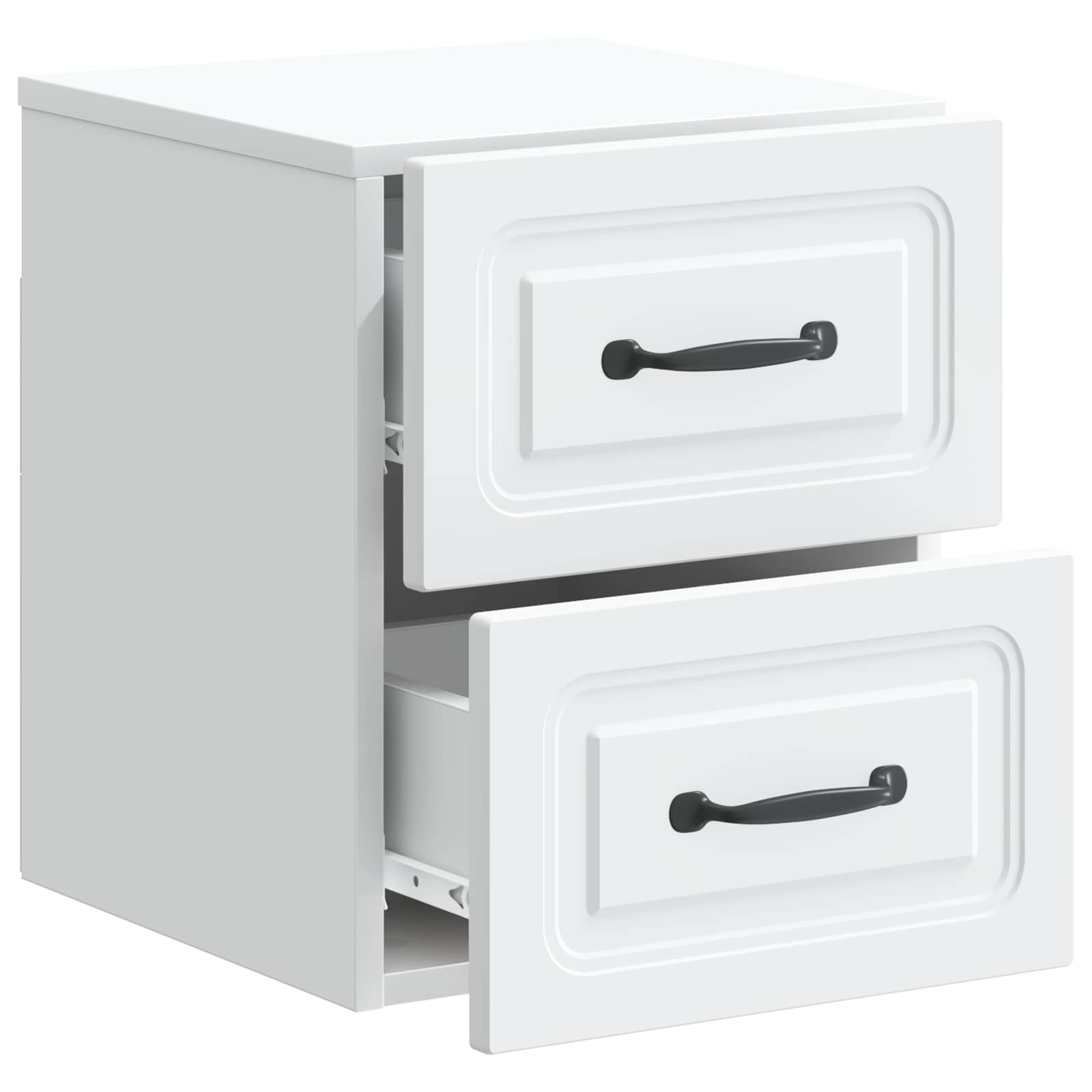 Τοίχου Κρεμαστό Κομοδίνο 2 pcs Λευκό 34,5 x 33 x 40 εκ - Pakobazaar