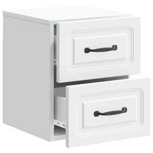 Τοίχου Κρεμαστό Κομοδίνο 2 pcs Λευκό 34,5 x 33 x 40 εκ - Pakobazaar