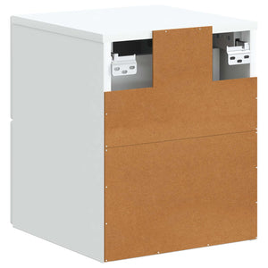 Τοίχου Κρεμαστό Κομοδίνο 2 pcs Λευκό 34,5 x 33 x 40 εκ - Pakobazaar