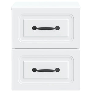 Τοίχου Κρεμαστό Κομοδίνο 2 pcs Λευκό 34,5 x 33 x 40 εκ - Pakobazaar
