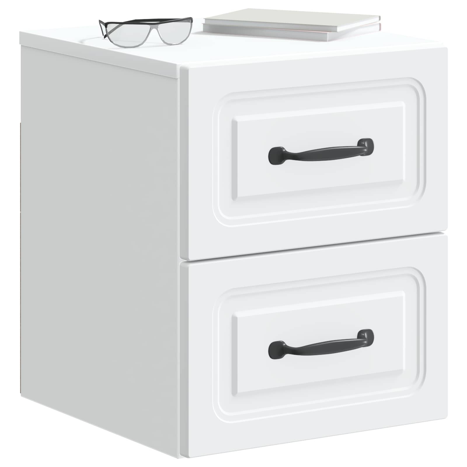 Τοίχου Κρεμαστό Κομοδίνο 2 pcs Λευκό 34,5 x 33 x 40 εκ - Pakobazaar