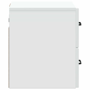 Τοίχου Κρεμαστό Κομοδίνο 2 pcs Λευκό 34,5 x 33 x 40 εκ - Pakobazaar